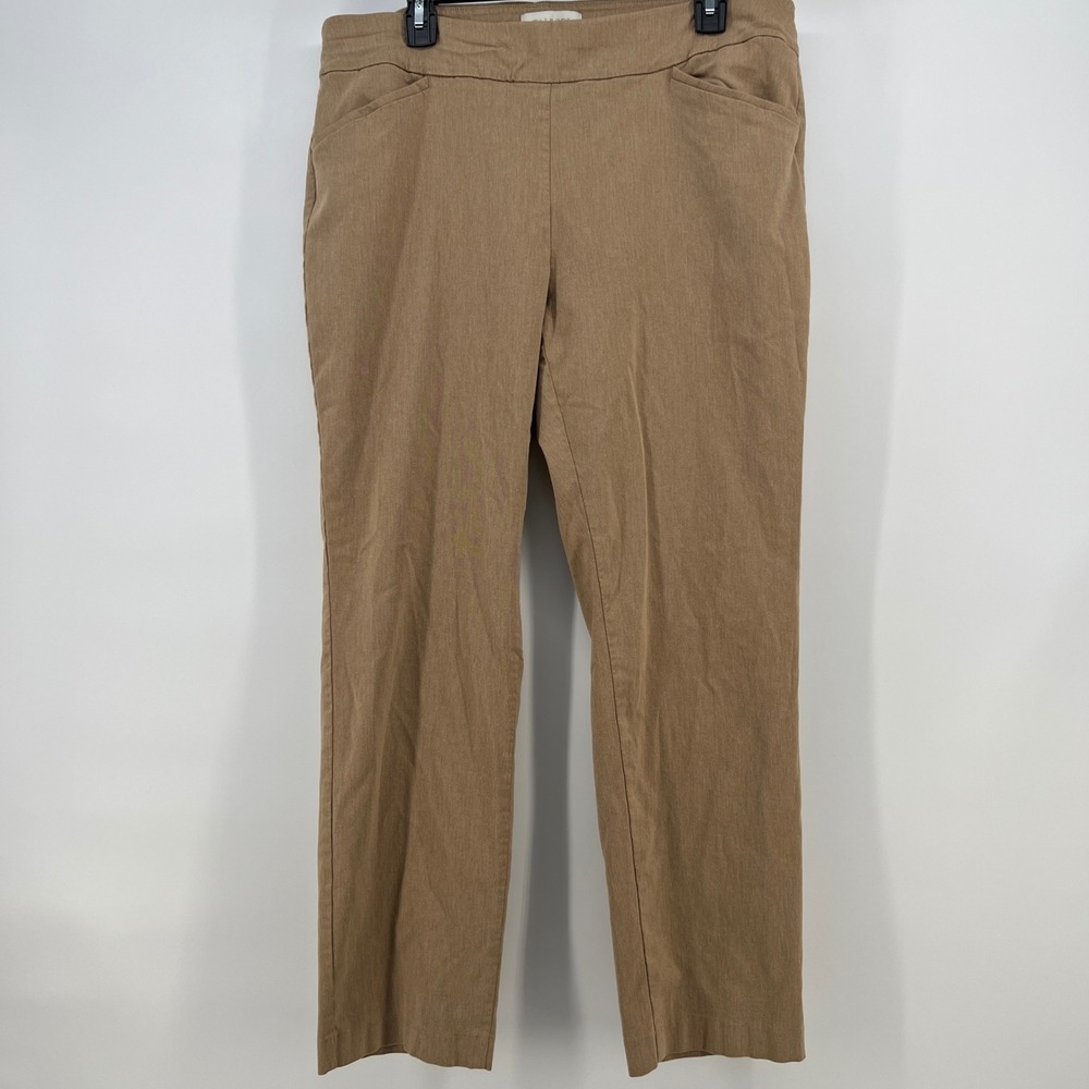 Talbots Woman Camel Tan Pull On Dress Pants Straight Leg Stretch 16W